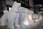 雪のお堂と犬っこ